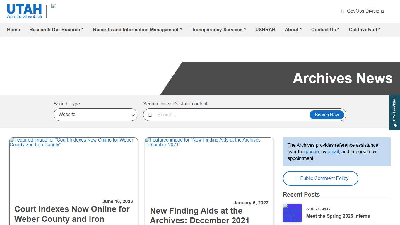 Weber County Utah Division of Archives and Records Service